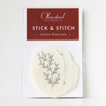 Olmsted Needlework Co. Autumn Botanicals Stick & Stitch embroidery patterns, featuring a leafy branch design.