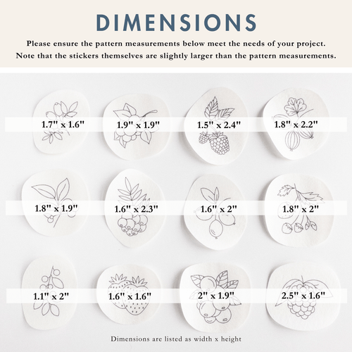 Berry Stick and Stitch Patterns