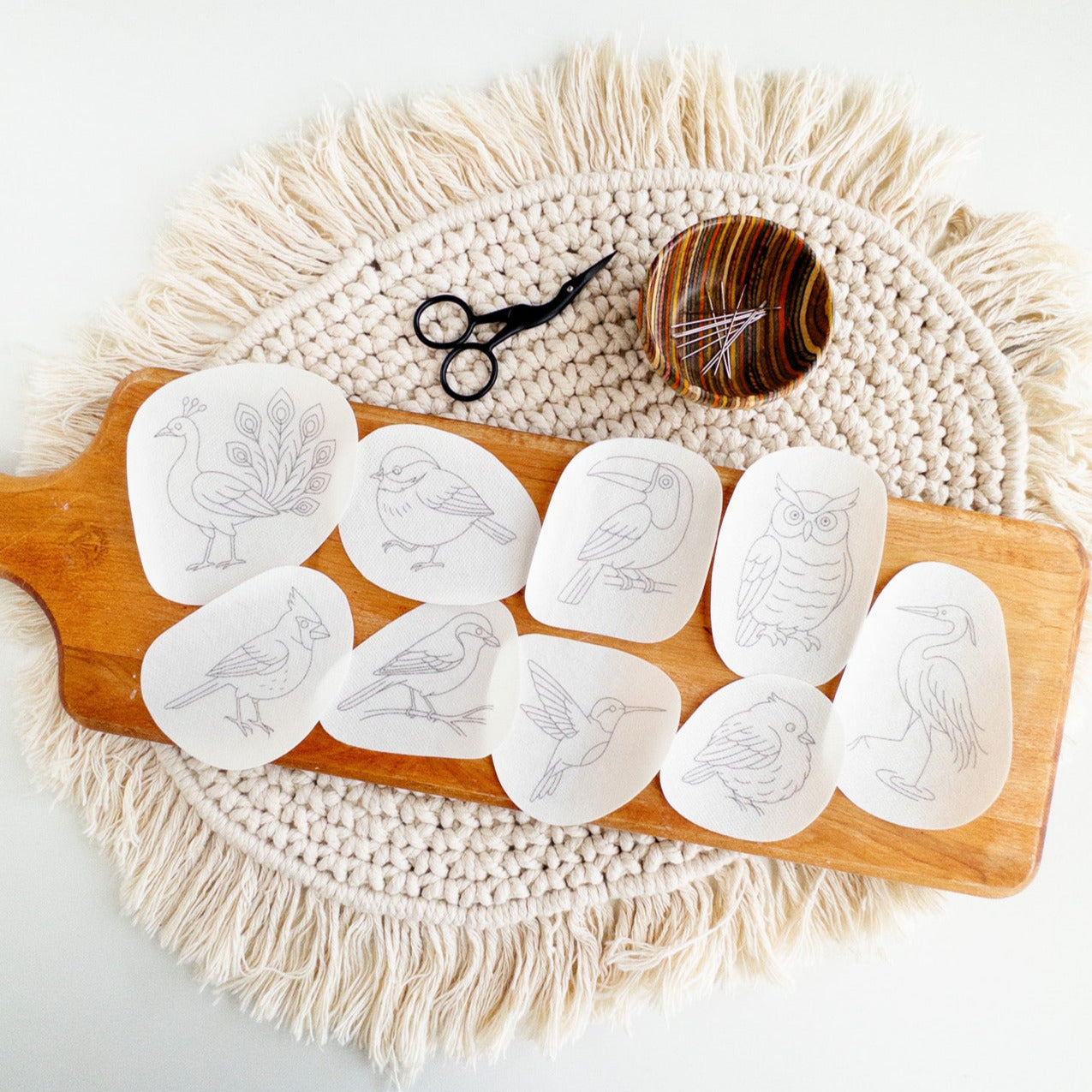 Bird Embroidery Stick and Stitch Patterns