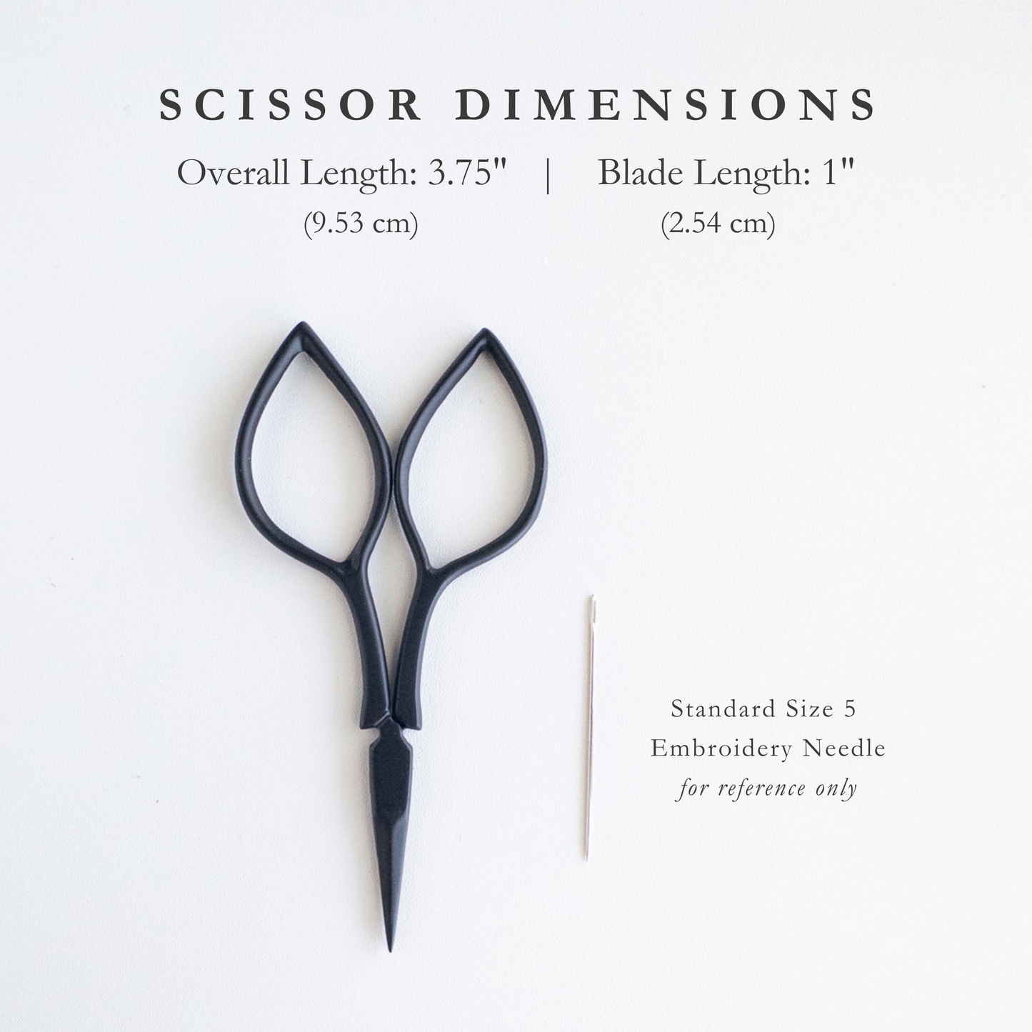 Vintage-Style Matte Black Embroidery Scissors