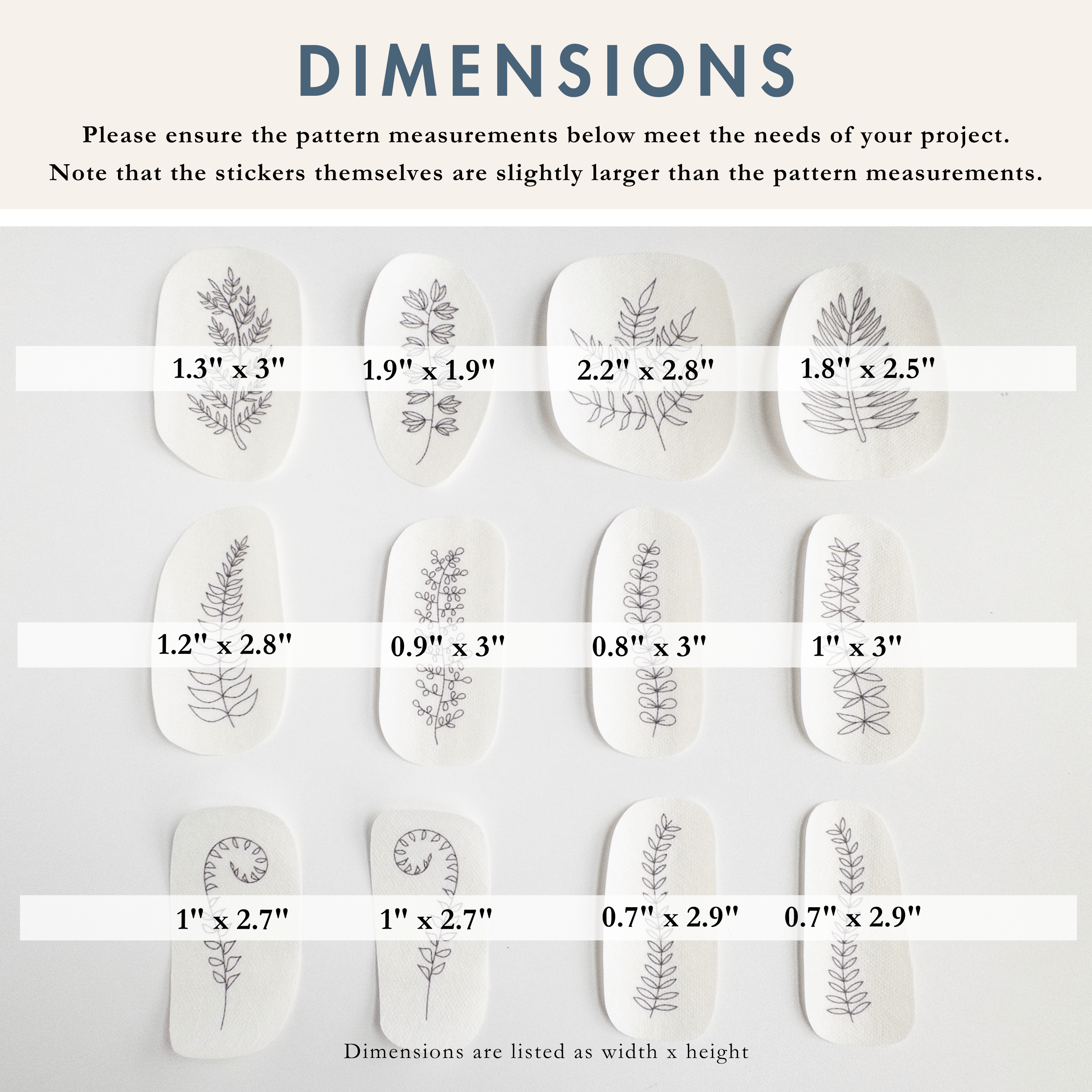 Fern Stick and Stitch Patterns