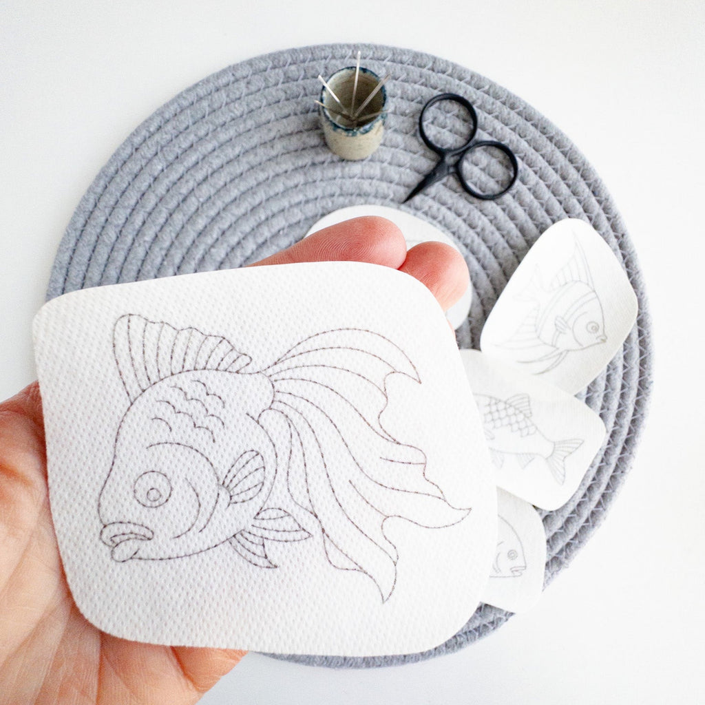 Fish Embroidery Stick and Stitch Patterns
