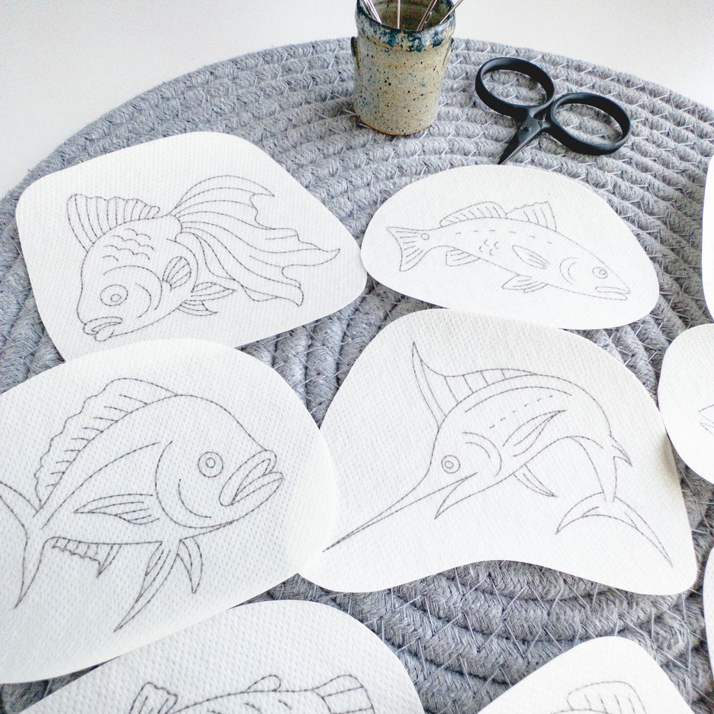 Fish Embroidery Stick and Stitch Patterns
