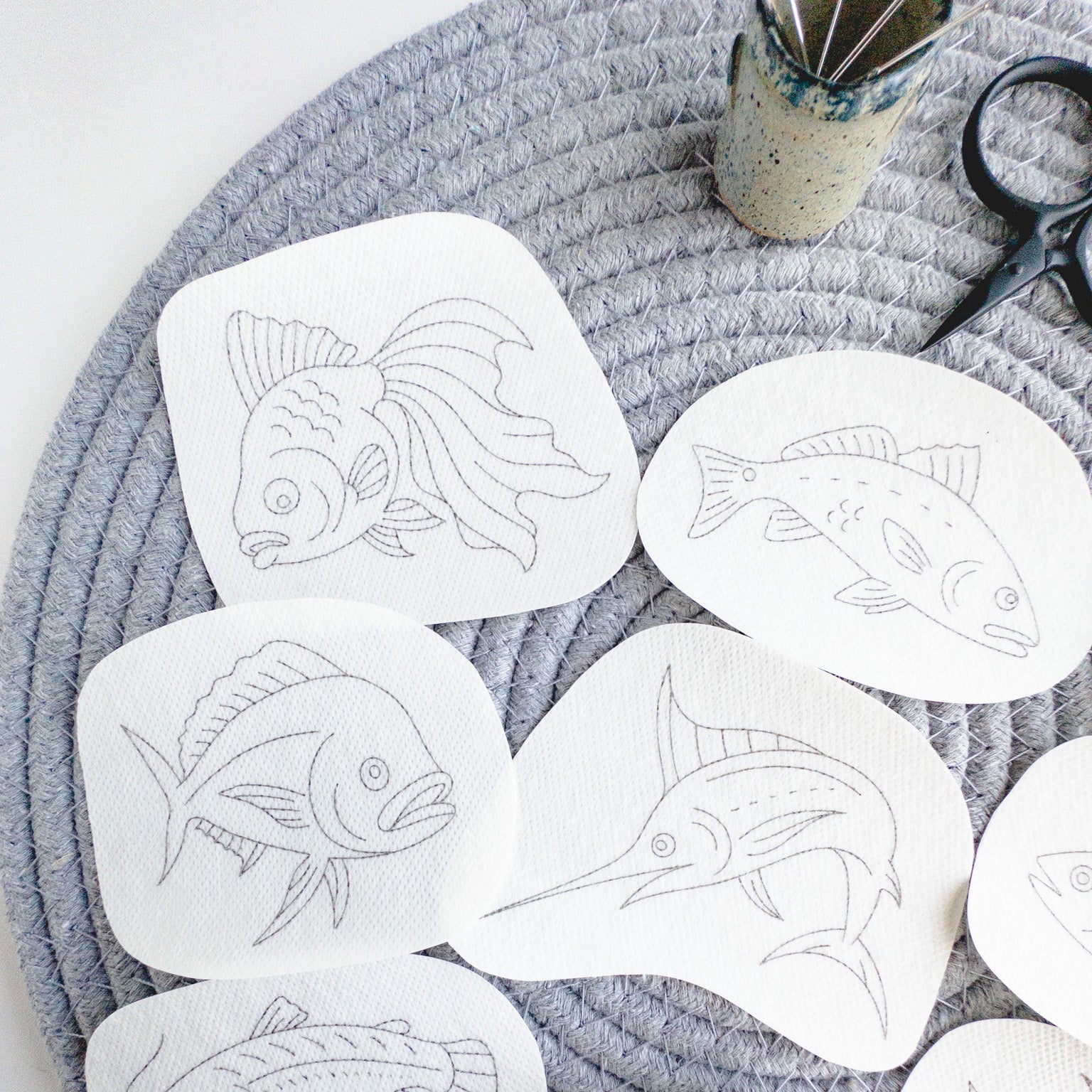 Fish Embroidery Stick and Stitch Patterns