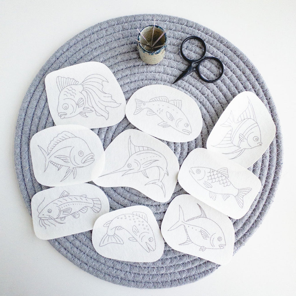 Fish Embroidery Stick and Stitch Patterns