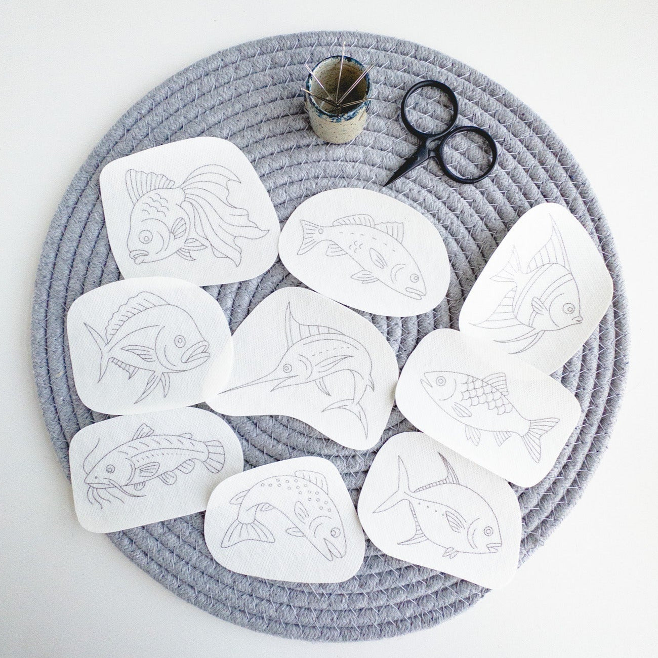 Fish Embroidery Stick and Stitch Patterns