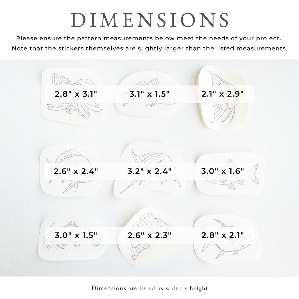 Fish Embroidery Stick and Stitch Patterns