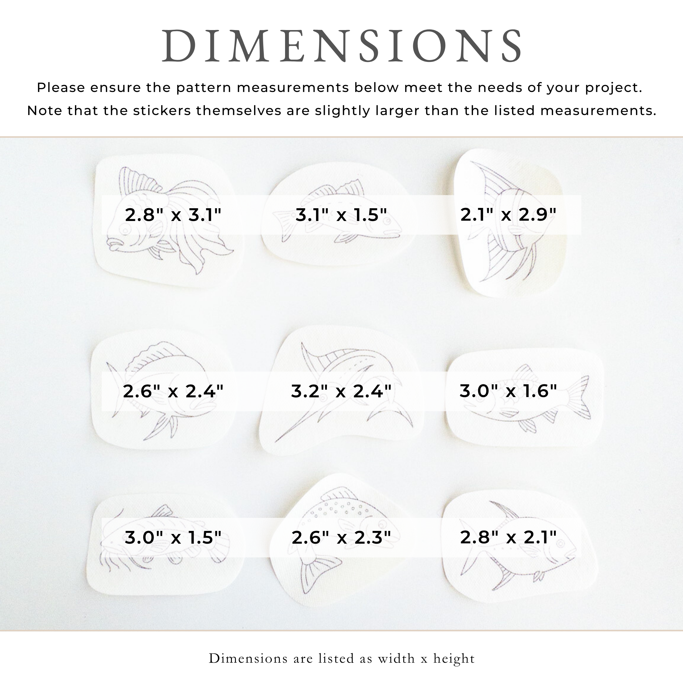 Fish Embroidery Stick and Stitch Patterns