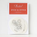 Folk Flowers Stick & Stitch embroidery patterns on water-soluble stabilizer, featuring Scandinavian-inspired floral designs.