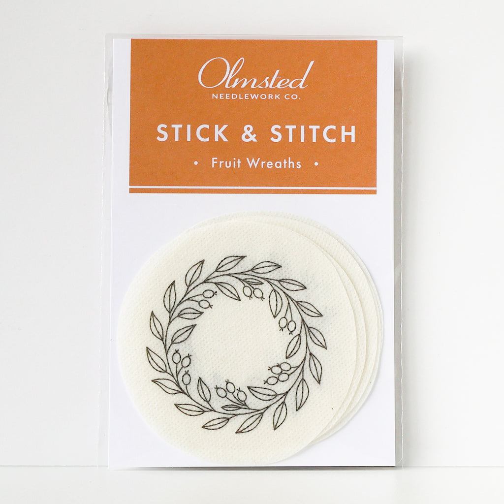 Fruit Wreaths Stick and Stitch Patterns