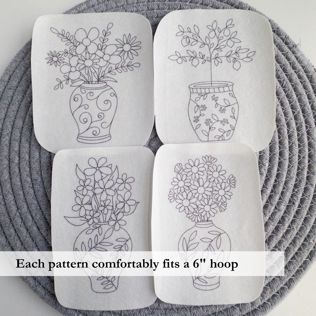 Ginger Jar Stick and Stitch Patterns