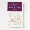 Pack of Olmsted Needlework Co. Halloween Stick & Stitch embroidery patterns, featuring a witch hat design.
