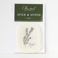 Olmsted Needlework Co. Stick & Stitch Herbs embroidery patterns, featuring a Thyme design.