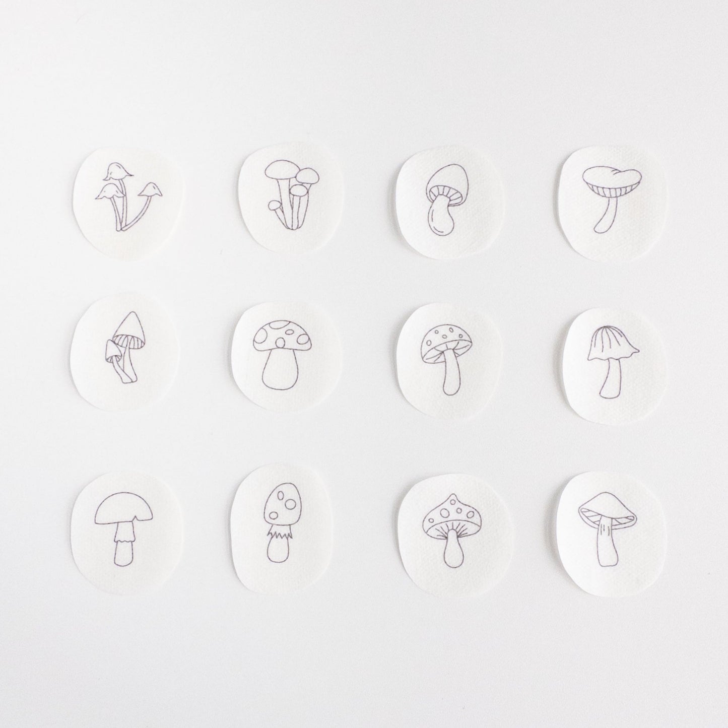 Mini Mushroom Stick and Stitch Patterns