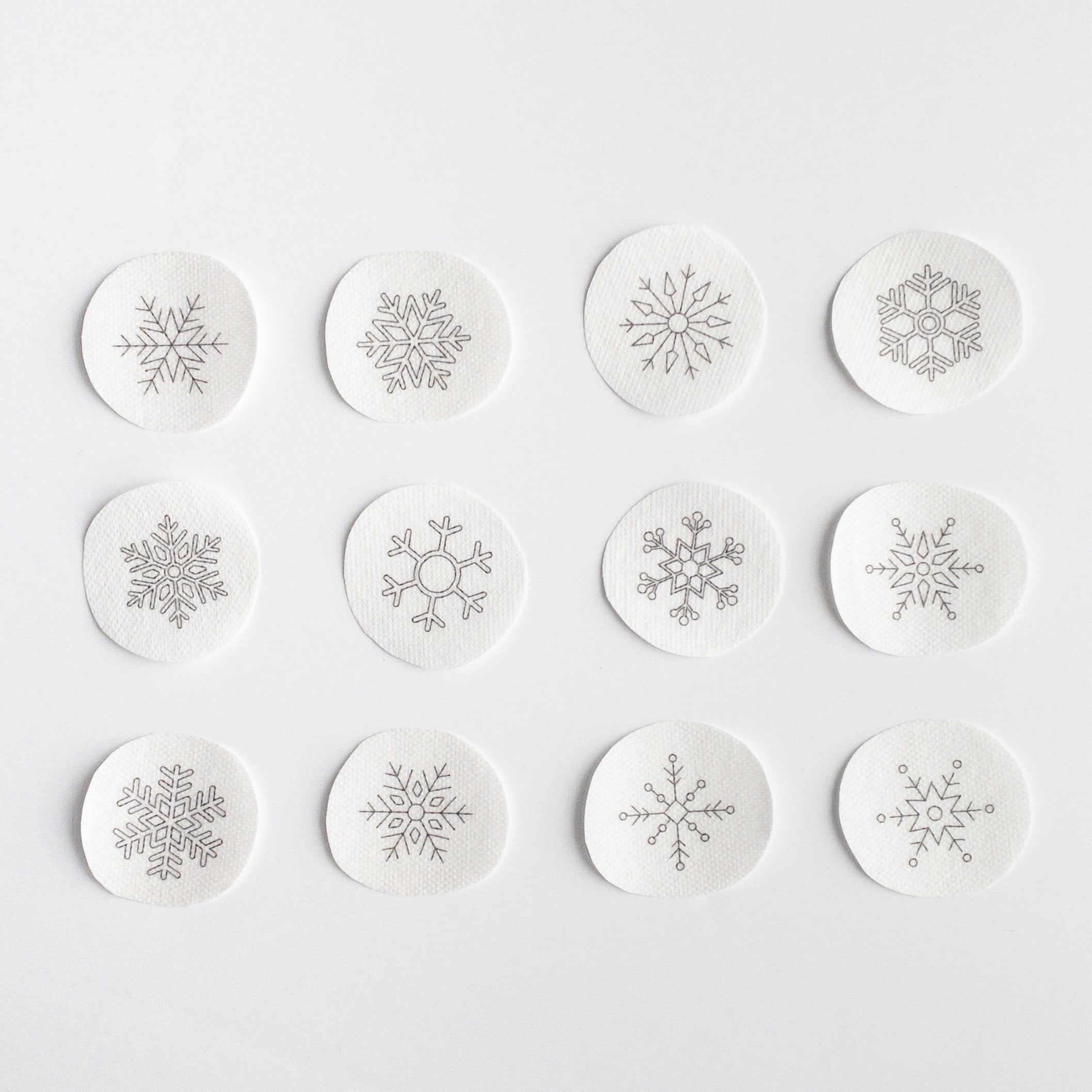 Mini Snowflake Stick and Stitch Patterns