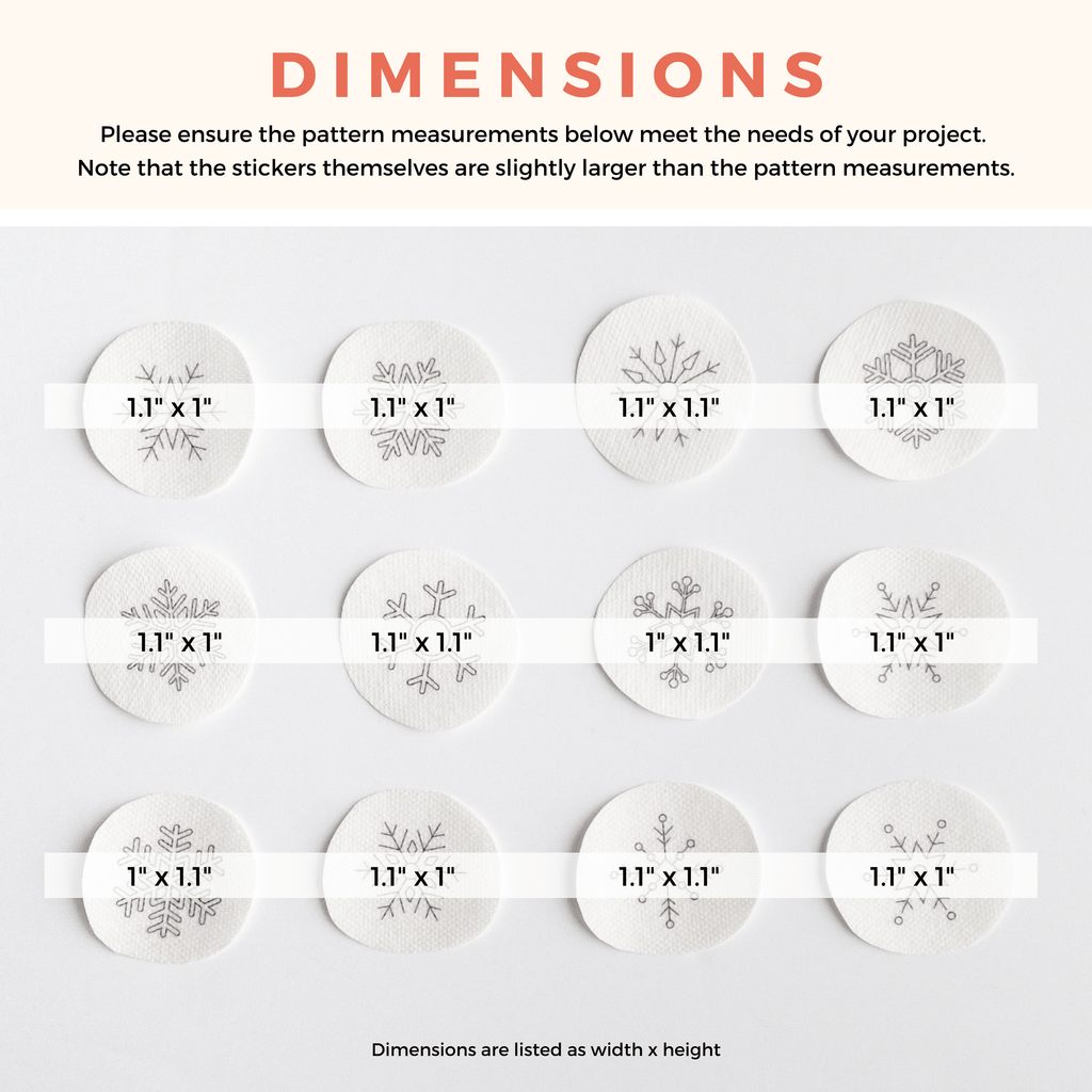 Mini Snowflake Stick and Stitch Patterns