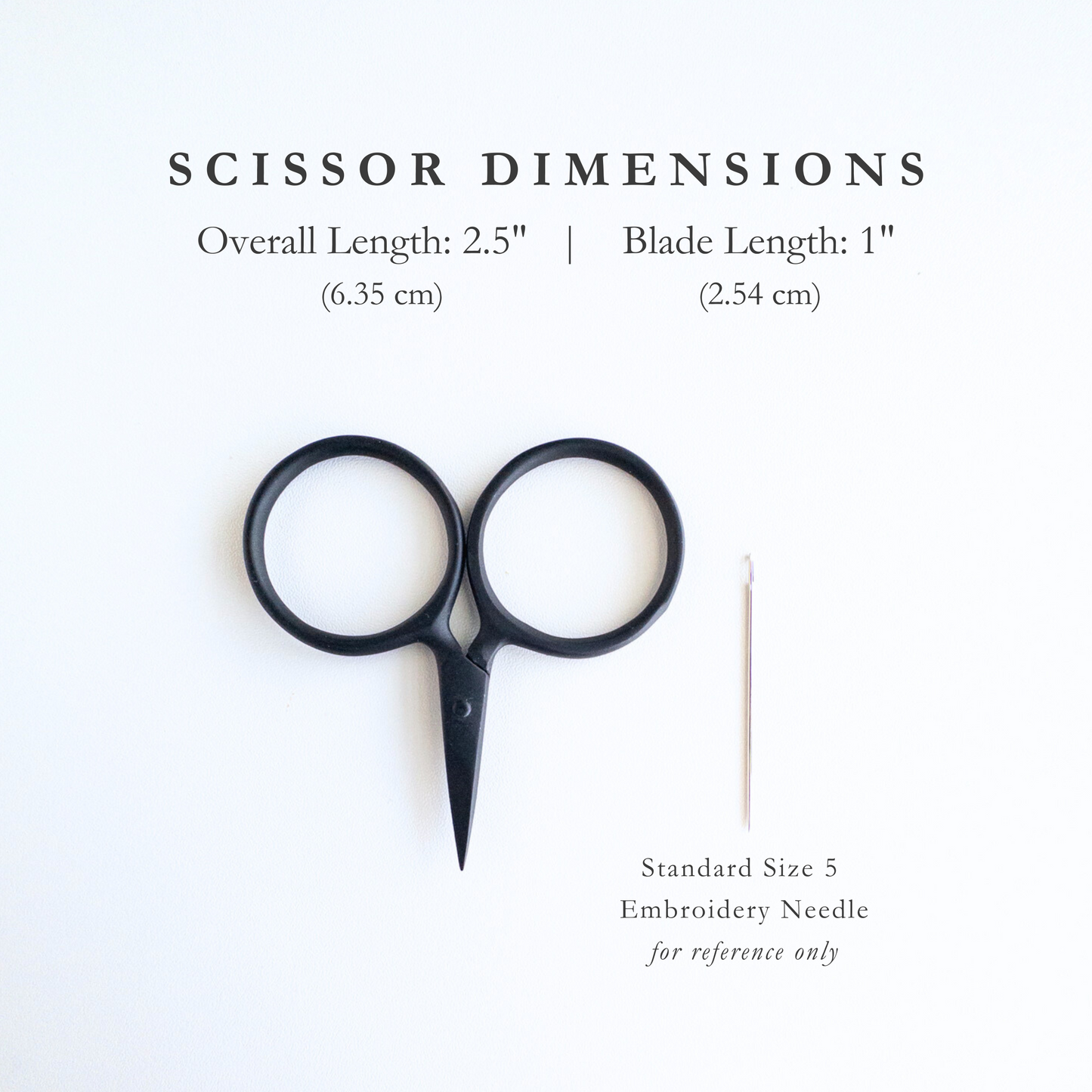Small Matte Black Embroidery Scissors