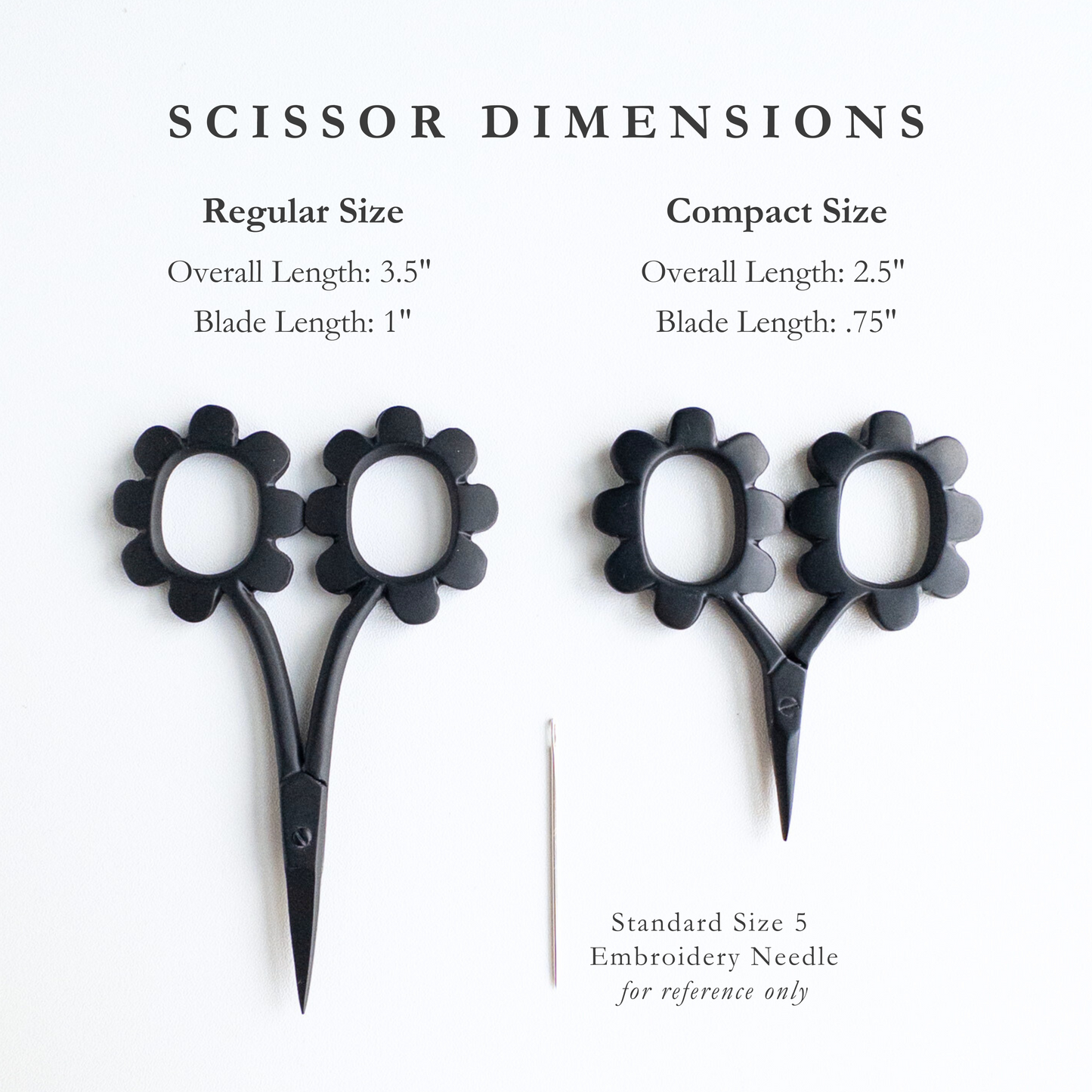 Matte Black Flower Embroidery Scissors
