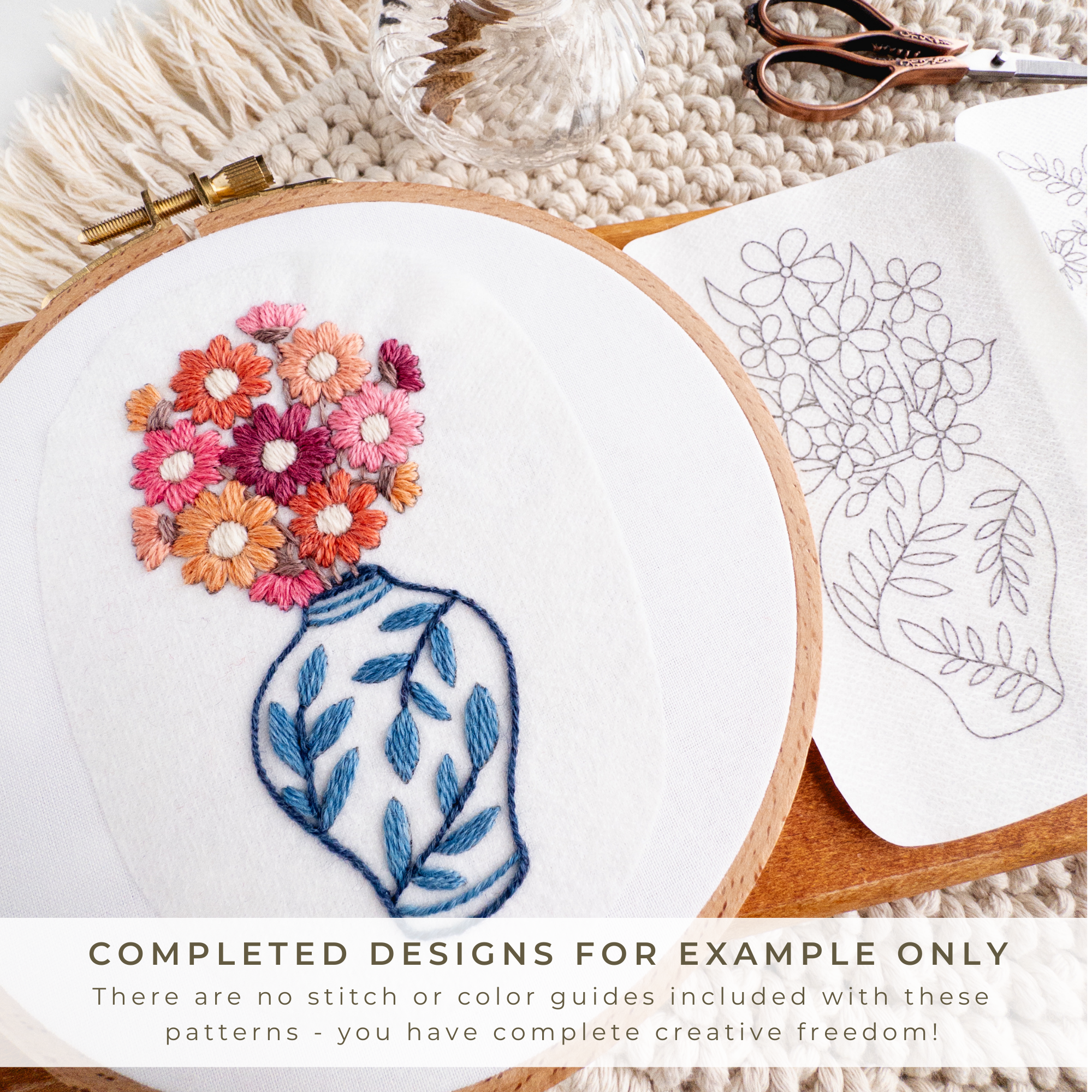 Ginger Jar Stick and Stitch Patterns