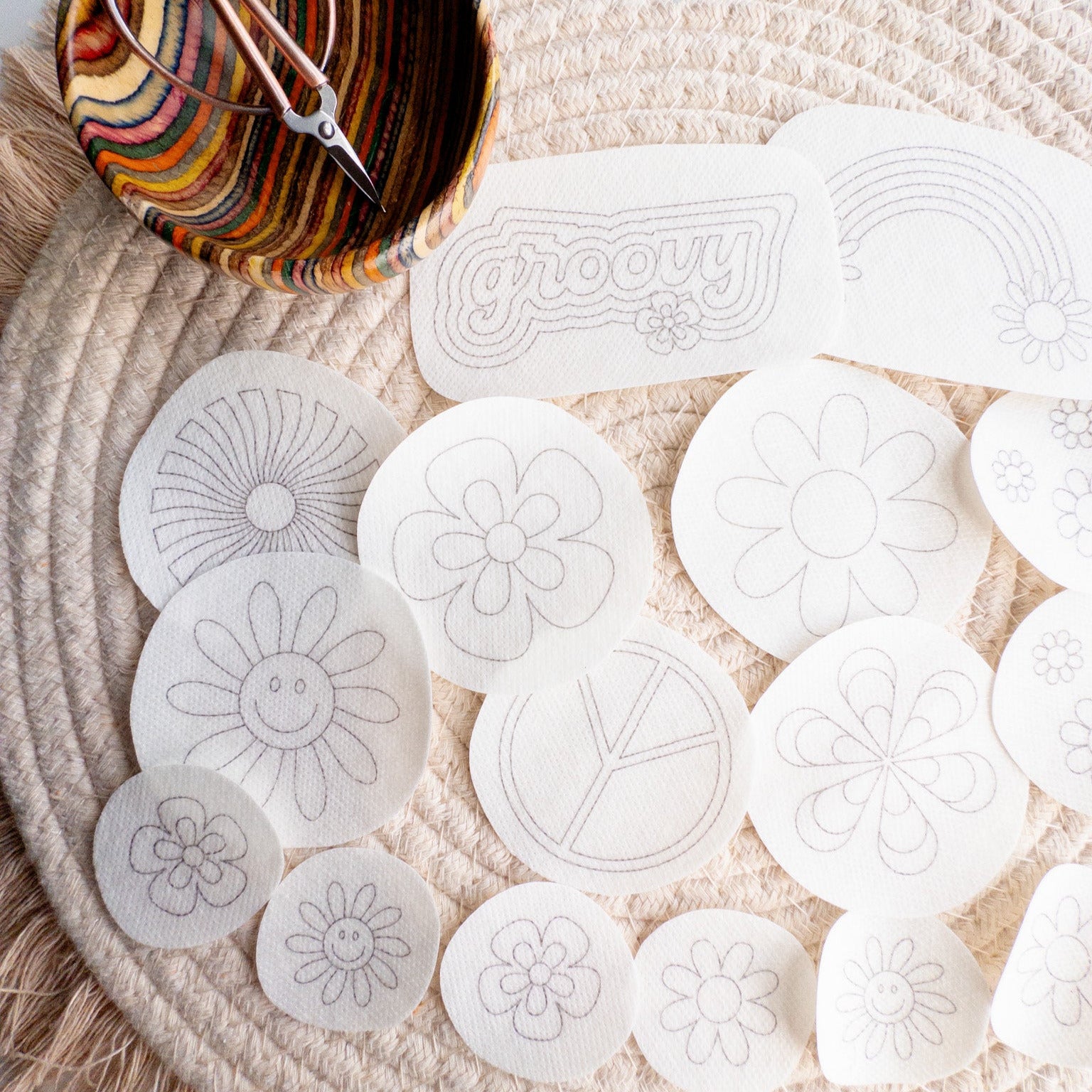 1970's Stick and Stitch Retro Embroidery Patterns