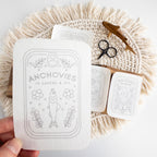 Tinned Fish Embroidery Stick and Stitch Patterns