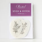 Wildflower Stick & Stitch embroidery patterns on water-soluble stabilizer, featuring two oval designs.
