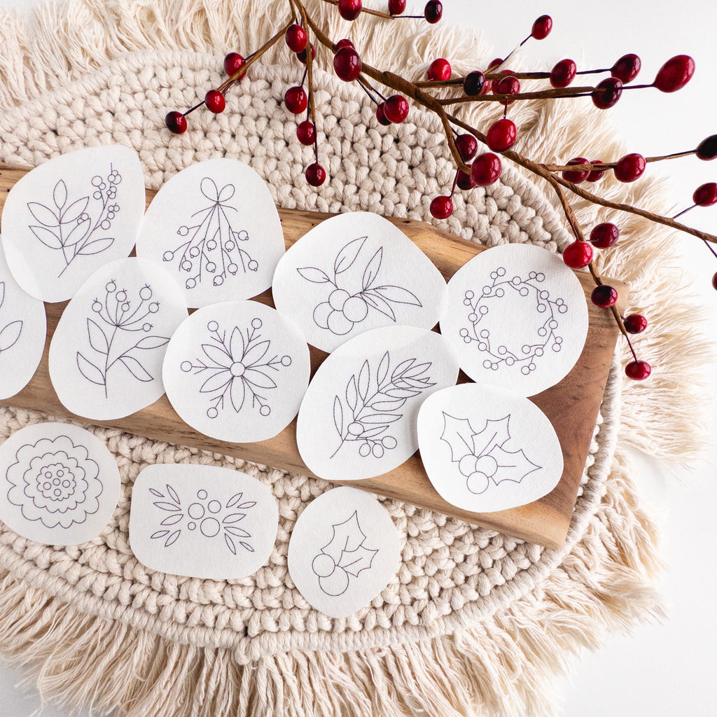 Winter Berry Stick and Stitch Patterns