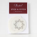 Olmsted Needlework Co. Winter Berry Stick & Stitch embroidery patterns on white water-soluble stabilizer.
