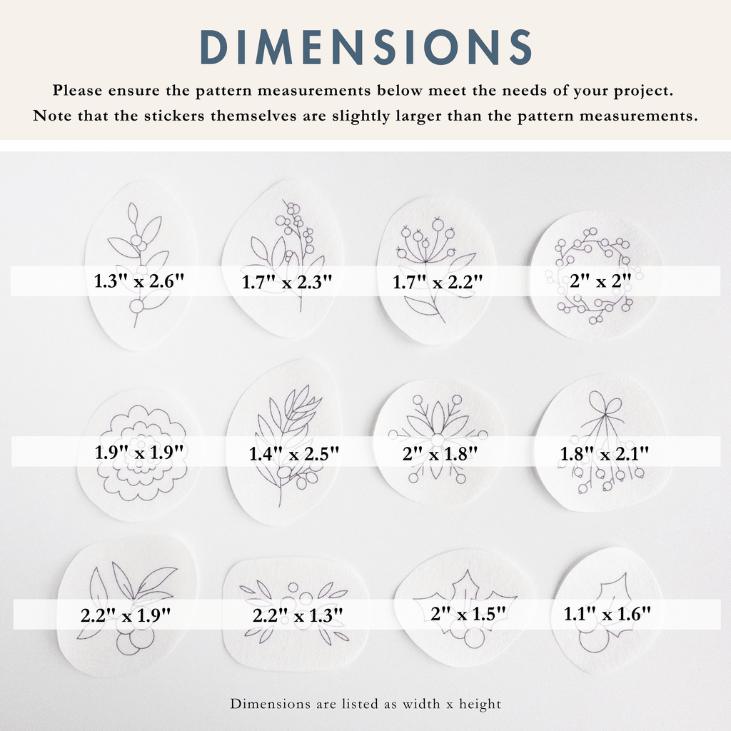 Winter Berry Stick and Stitch Patterns