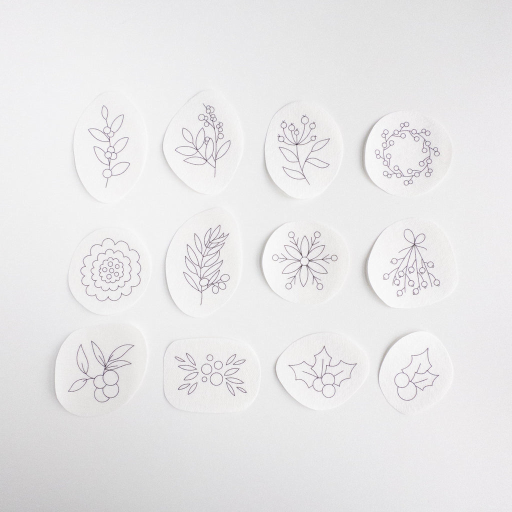 Winter Berry Stick and Stitch Patterns