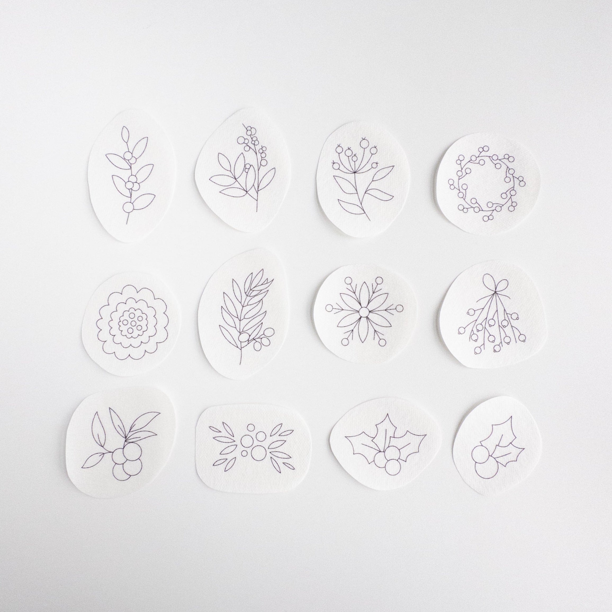 Winter Berry Stick and Stitch Patterns